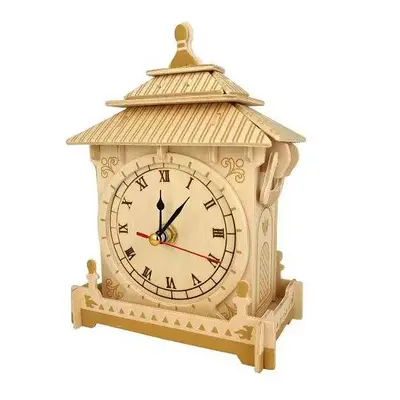 Woodcraft Dřevěné 3D puzzle hodiny