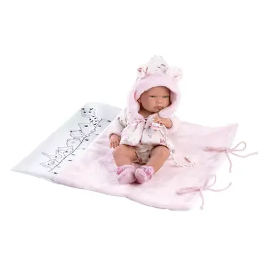 Llorens 73898 NEW BORN HOLČIČKA - realistická panenka miminko s celovinylovým tělem - 40 cm