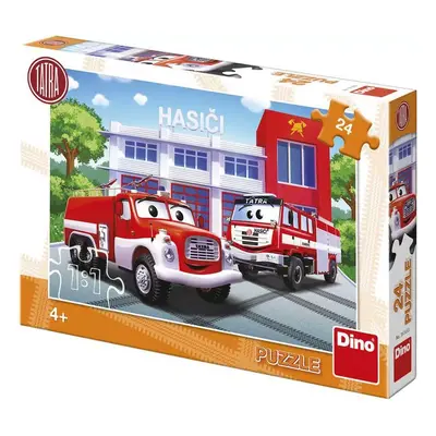 DINO Puzzle Tatra hasiči 24 dílků 26x18cm skládačka v krabici