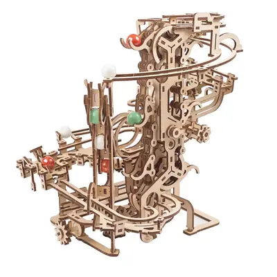 Ugears 3D dřevěné mechanické puzzle Kuličková dráha řetězová