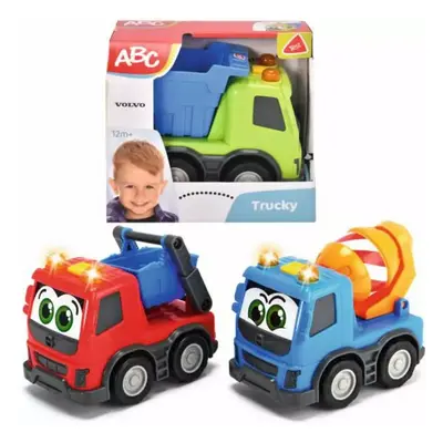 DICKIE ABC Baby pracovní auto Volvo 13cm s očima na baterie Světlo Zvuk 3 druhy