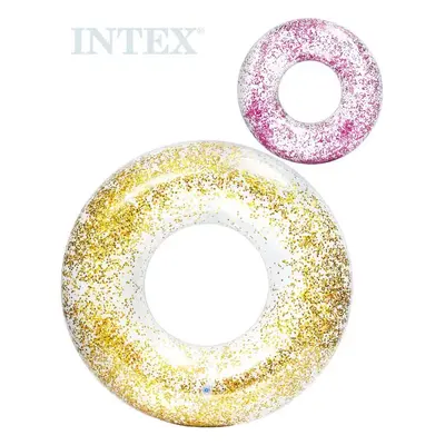 INTEX Kruh Glitter nafukovací flitrový 119cm plavací kolo do vody 2 barvy 56274