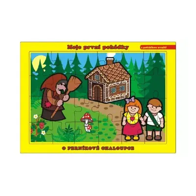 Puzzle deskové O Perníkové Chaloupce 26x17cm 24 dílků Moje první pohádky