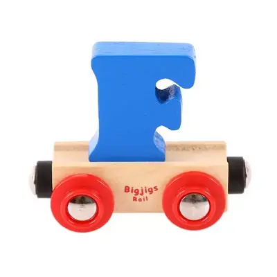 Bigjigs Rail Vagónek dřevěné vláčkodráhy - Písmeno F