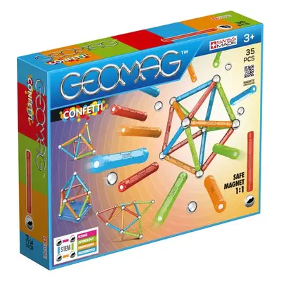 GEOMAG Confetti 35 dílků barevná magnetická STAVEBNICE