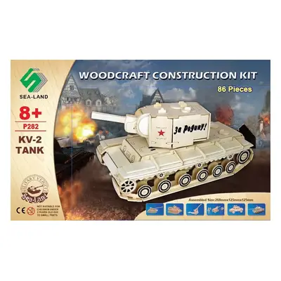 Woodcraft Dřevěné 3D puzzle tank KV 2