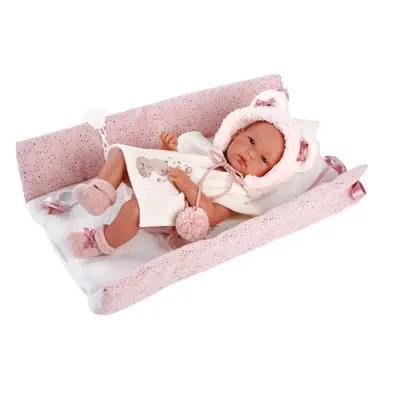 Llorens 63544 NEW BORN HOLČIČKA - realistická panenka miminko s celovinylovým tělem - 35 cm