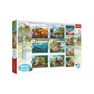 Puzzle 10v1 Seznamte se se všemi dinosaury v krabici 40x27x6cm