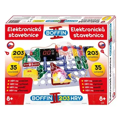 Boffin II. HRY 203 projektů 35 součástek na baterie elektronická STAVEBNICE