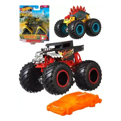 MATTEL HOT WHEELS Auto Monster Trucks Kaskadérské kousky set s vrakem kov