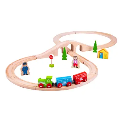 Bigjigs Rail Dřevěná vláčkodráha osmička