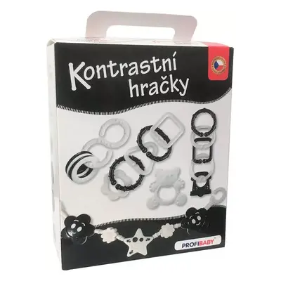 PROFIBABY Baby kontrastní hračky + zábrana na kočárek pro miminko