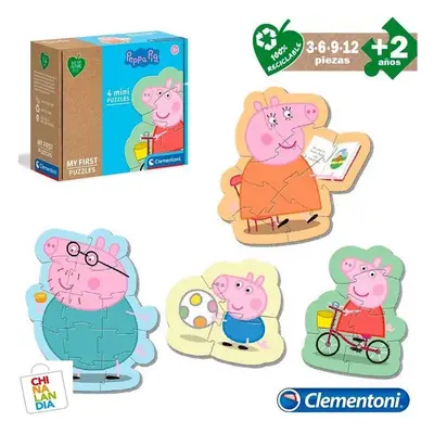 CLEMENTONI Play For Future Moje první puzzle Prasátko Peppa 4v1 (3,6,9,12 dílků)