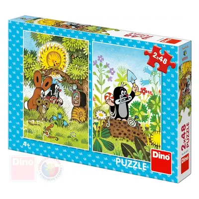 DINO Puzzle Krtek a přátelé (Krteček) 18x26cm skládačka 2x48 dílků