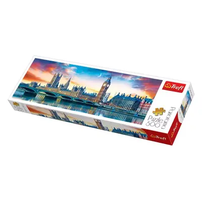 TREFL PUZZLE Panoramatické foto pohled na Londýn skládačka 66x23,5cm 500 dílků