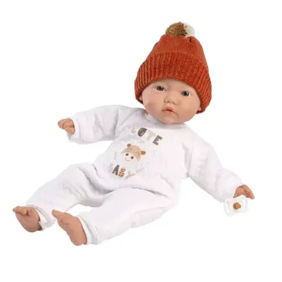 Llorens 63304 LITTLE BABY - realistická panenka miminko s měkkým látkovým tělem - 32 cm