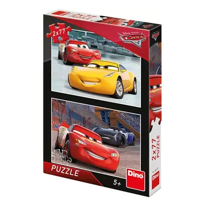 DINO Puzzle 2x77 dílků Závodníci Auta 3 (Cars) skládačka 26x18cm