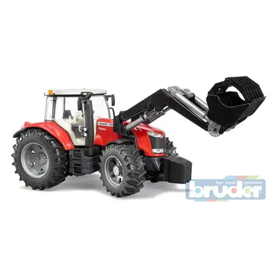 Bruder Traktor MASSEY FERGUSON 7624 s čelním nakladačem