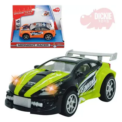 DICKIE Auto Midnight Racer 12cm na zpětný nátah 2 barvy Zvuk plast