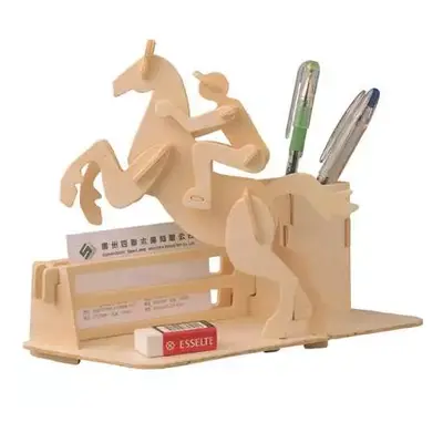 Woodcraft Dřevěné 3D puzzle stojánek na tužky dostihy