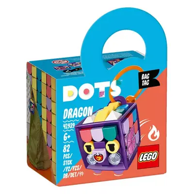 LEGO DOTS Ozdoba na tašku dráček 41939 STAVEBNICE