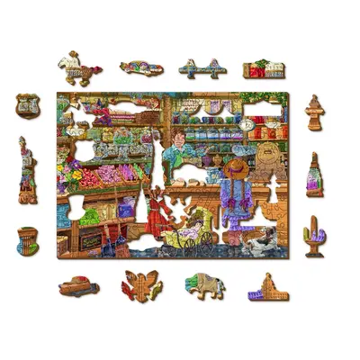 WOODEN CITY Dřevěné puzzle Sladké dobrodružství 2v1, 200 dílků EKO