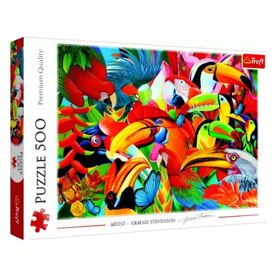 Puzzle Barevní ptáci 500 díkků