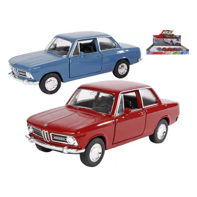 WELLY Auto retro model BMW 2002 12cm zpětný chod 1:60 kov 2 barvy