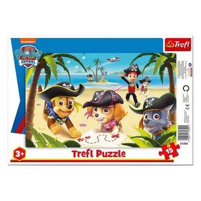 TREFL Puzzle deskové Tlapková Patrola piráti 33x23cm skládačka v rámečku 15 dílků