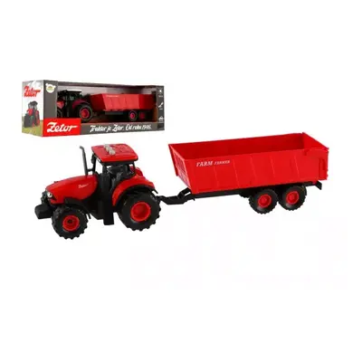 Traktor Zetor s valníkem plast 36cm na setrvačník na bat. se světlem se zvukem v krabici 39x13x1