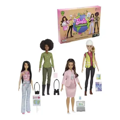 MATTEL BRB Povolání Ekologie je budoucnost set 4 panenky Barbie s doplňky