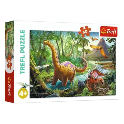 TREFL PUZZLE Dinosauři na cestách skládačka 33x22cm 60 dílků