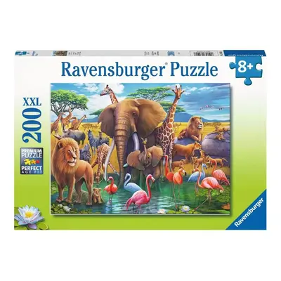 RAVENSBURGER Puzzle Zvířata u napajedla XXL 200 dílků