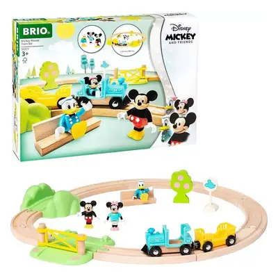 BRIO DŘEVO Vláčkodráha Myšáka Mickeyho set se 3 postavičkami