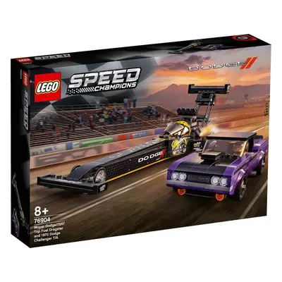 LEGO SPEED CHAMPIONS Mopar Dodge Dragster + Challenger 76904 STAVEBNICE