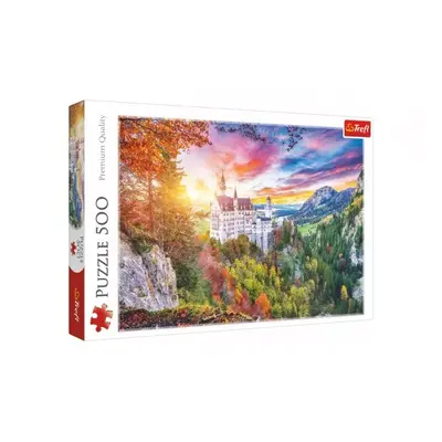 Puzzle Pohled na zámek Neuschwanstein, Německo 500 dílků 48x34cm