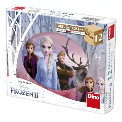 DINO DŘEVO Kubus Frozen 2 (Ledové Království) kostky obrázkové set 12ks