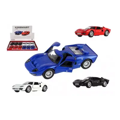 Auto Kinsmart 1966 Ford GT40 MKII kov/plast 13cm 4 barvy na zpětné natažení 12ks v boxu