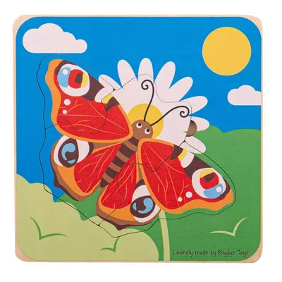 Bigjigs Toys Vkládací puzzle životní cykly motýla