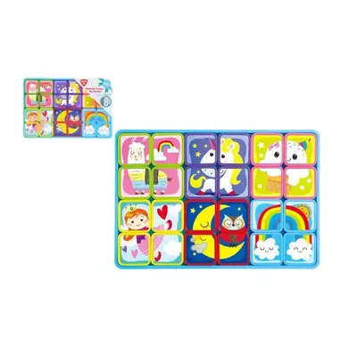 Puzzle magnetické deskové fantazie plast ve fólii 30x20x1cm 12ks v boxu 24m+