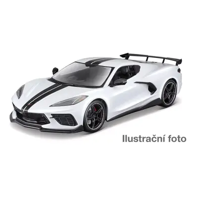 Maisto - 2020 Chevrolet Corvette Stingray Coupe (High Wing), bílá, 1:18