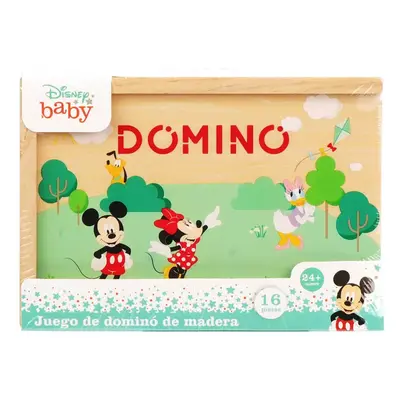 DŘEVO Hra Domino Mickey Mouse 16 dílků v krabičce