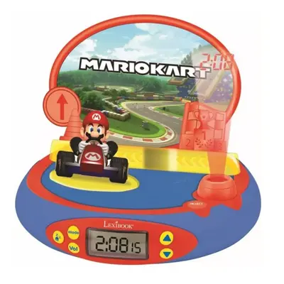 Dětský budík Mario Kart s rádiem a projektorem