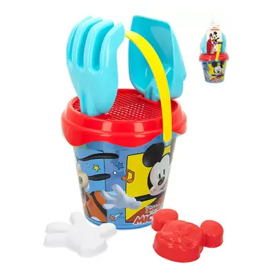 Sada na písek Disney Mickey Mouse kyblík 13cm se 2 nástroji a formičkami