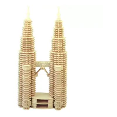 Woodcraft Dřevěné 3D puzzle Petronas Twin Towers