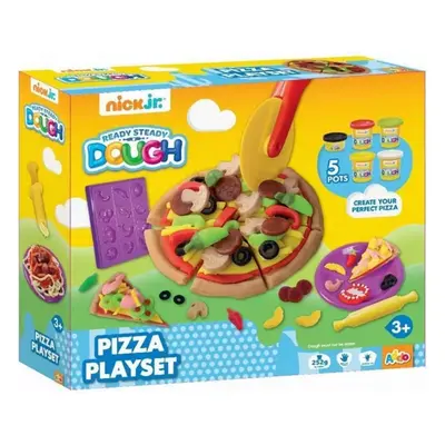 Výroba pizzy kreativní set modelína 5 kelímků 252g s nástroji v krabici