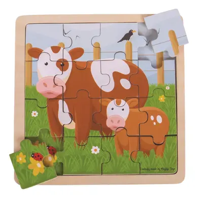 Bigjigs Toys puzzle - Kravička s telátkem