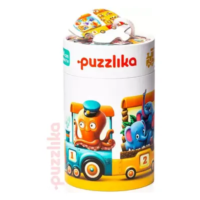 PUZZLIKA Baby puzzle skládačka Vlak zvířátka velké dílky set 20ks