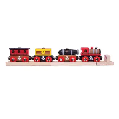 Bigjigs Rail Pirátský vlak + 3 koleje