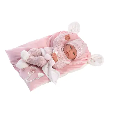 Llorens 73860 NEW BORN HOLČIČKA - realistická panenka miminko s celovinylovým tělem - 40 cm